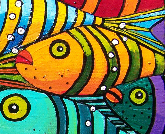 Fancy Fishes  Original SOLD